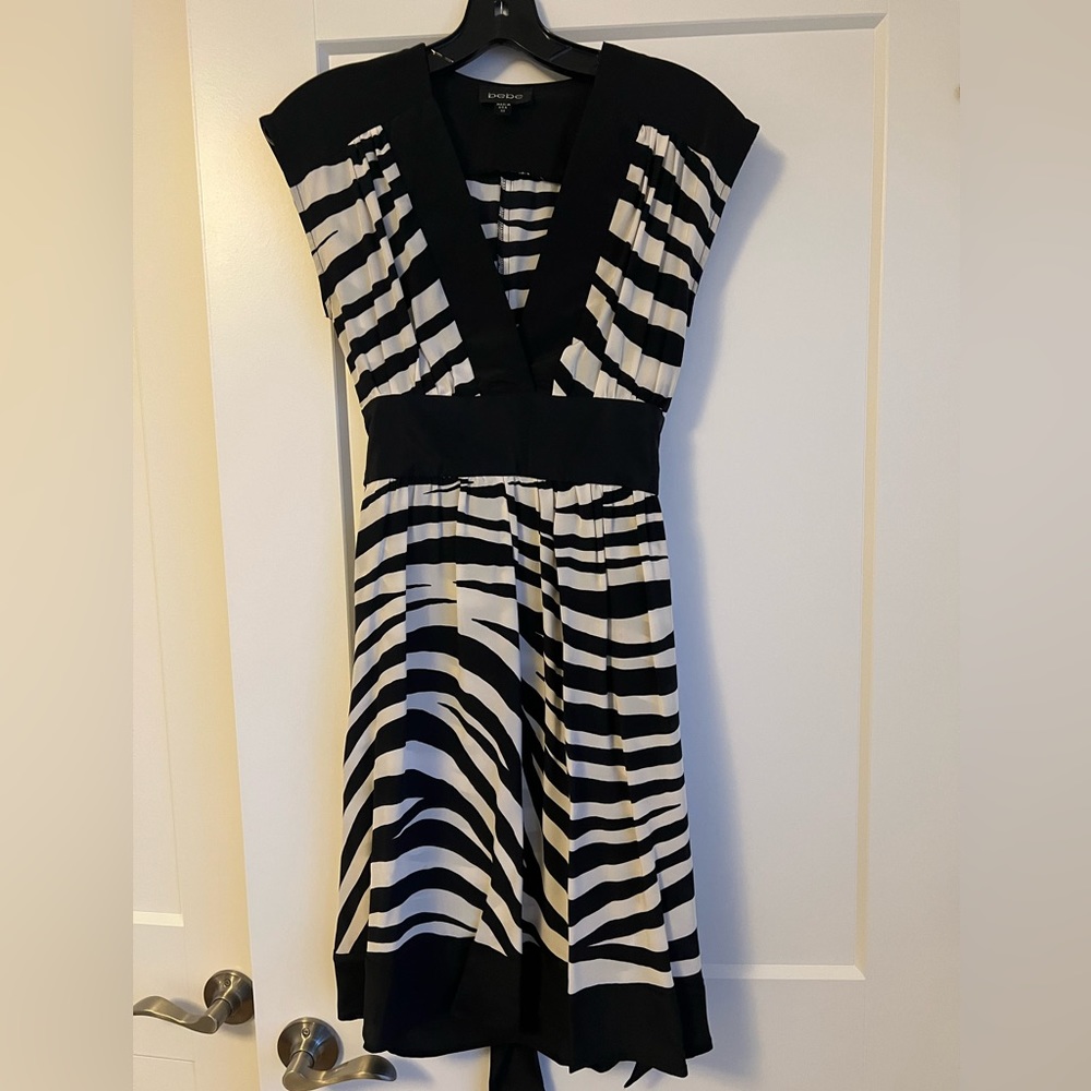 bebe Zebra Printed Dress